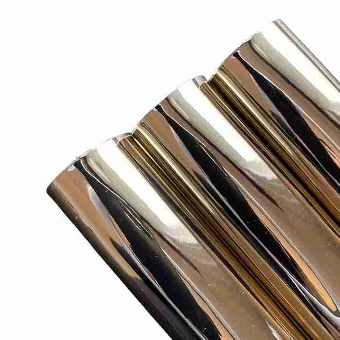 Tramo de Vinil Espejo Plata Dorada