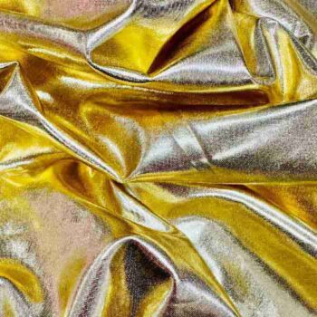 Tramo de Tela Lycra Metálica Dorada