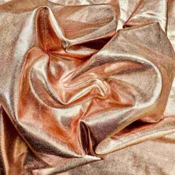 Tramo de Tela Lycra Metálica Oro Rosa