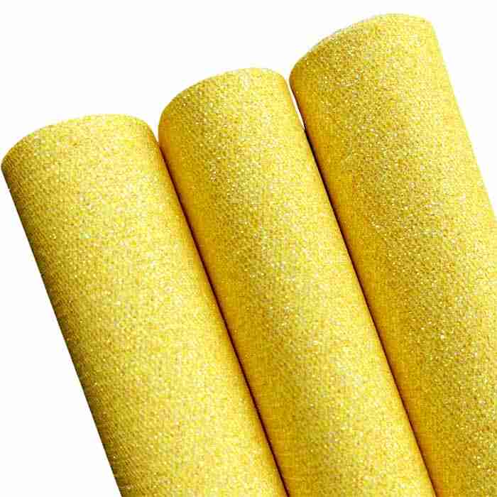 Tramo de Vinil Mini Glitter Amarillo Canario