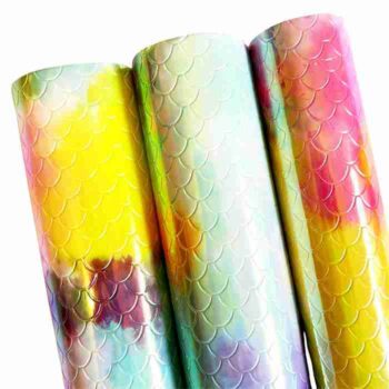 Tramo de Vinil Espejo Tornasol Escamas Sirena arcoíris