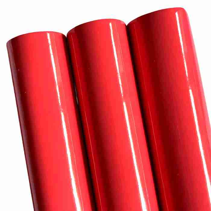 Tramo de Vinil Charol Rojo Muérdago