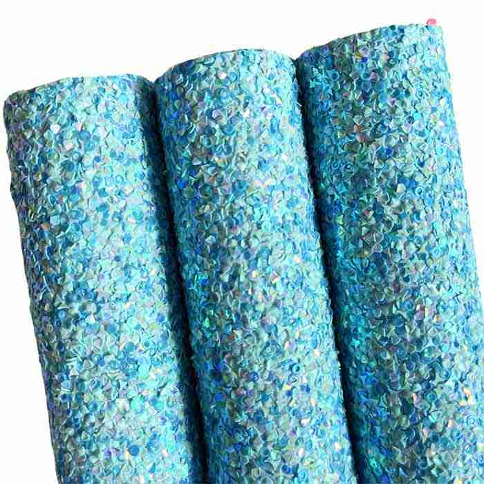 Tramo de Vinil Escarchado Especial Turquesa