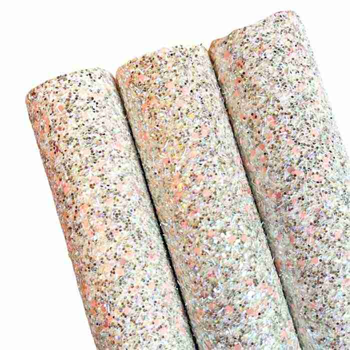 Tramo de Vinil Escarchado Fiesta Blanco