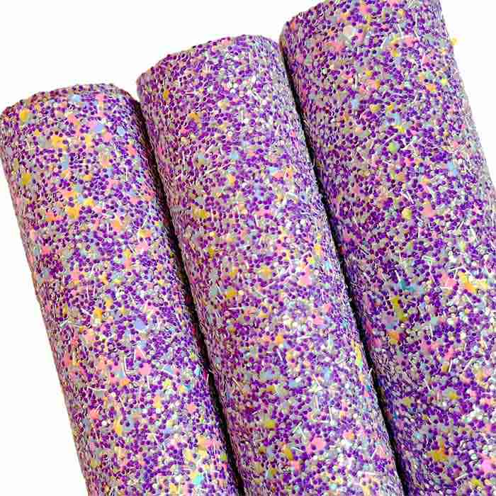Tramo de Vinil Escarchado Fiesta Lila
