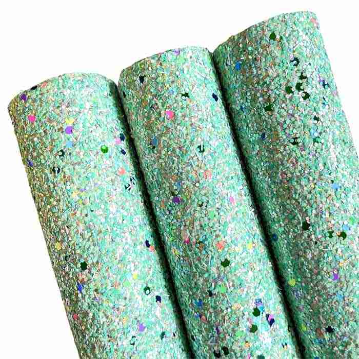 Tramo de Vinil Escarchado Fiesta Menta