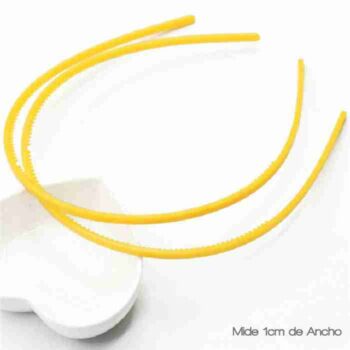 Diadema de 1cm con Dientes Amarilla