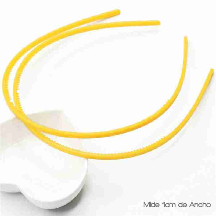 Diadema de 1cm con Dientes Amarilla