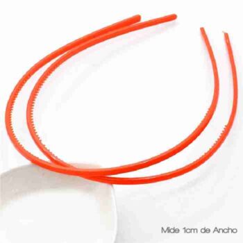 Diadema de 1cm con Dientes Naranja
