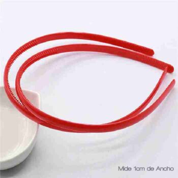 Diadema de 1cm con Dientes Roja