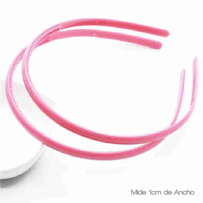 Diadema de 1cm con Dientes Rosada