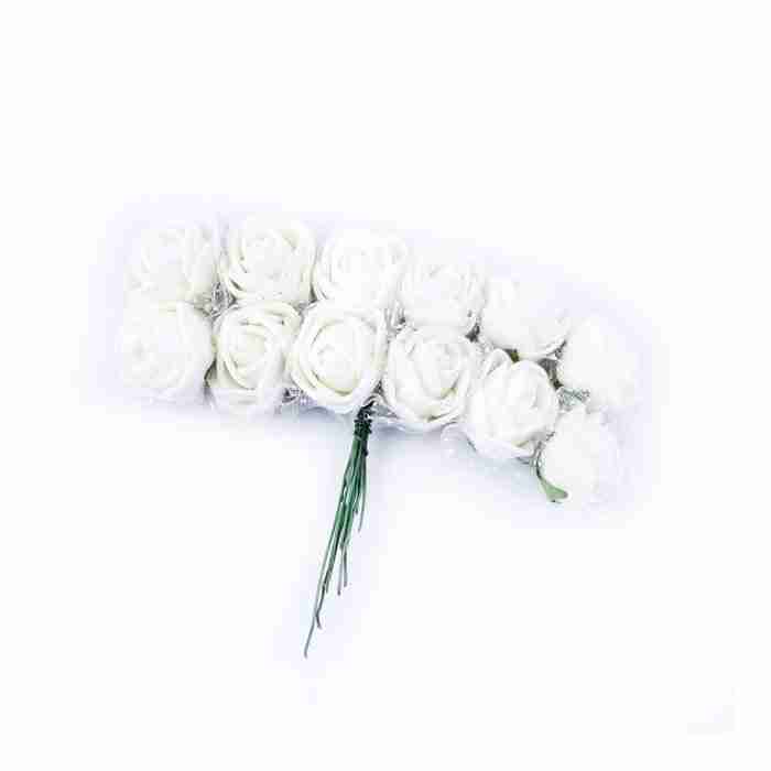 Kit de 12 Rosas de Foamy Blancas