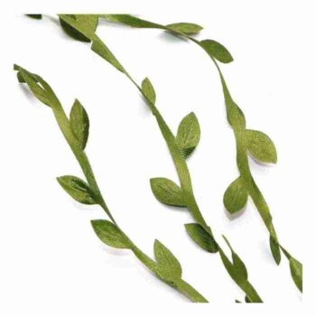 Yarda de Hojas Verdes Satinadas