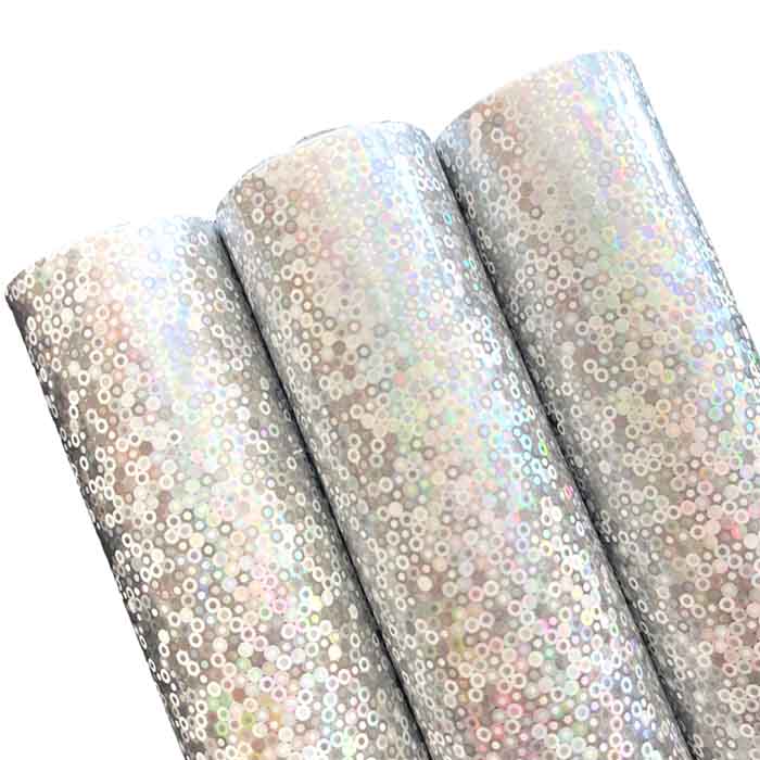 Tramo de Vinil Espejo mini lentejuela Plateado