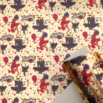 Tramo de Vinil Sintético Dorado Miraculous