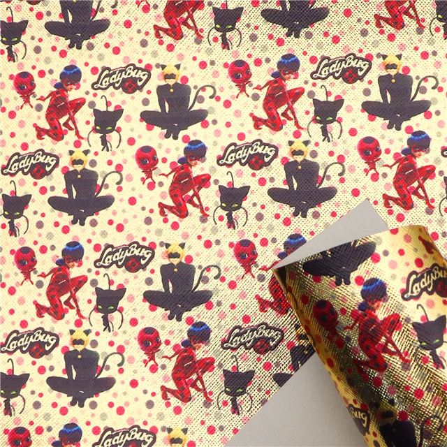 Tramo de Vinil Sintético Dorado Miraculous