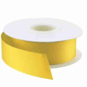 Rollo de Listón 3.8cm Acordonado Amarillo Canario