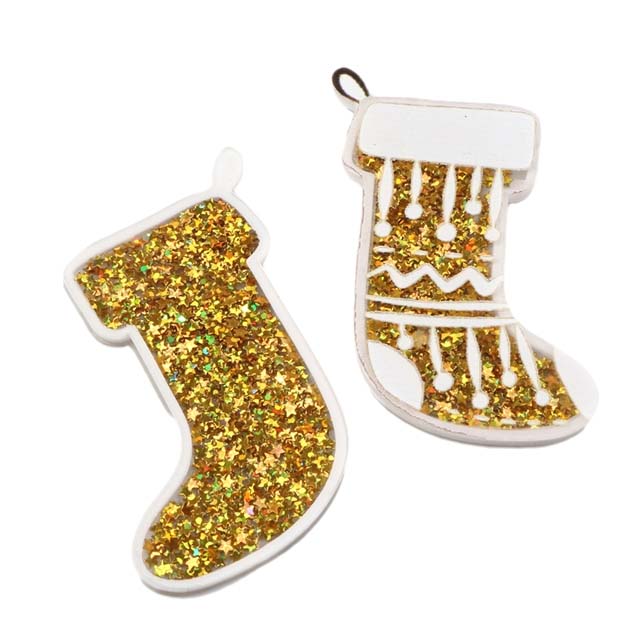 Shaker Bota Navideña Dorada