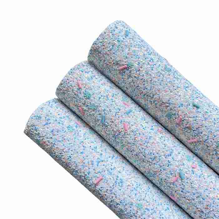 Tramo de Vinil Escarchado Blanco Pastelito con Copos