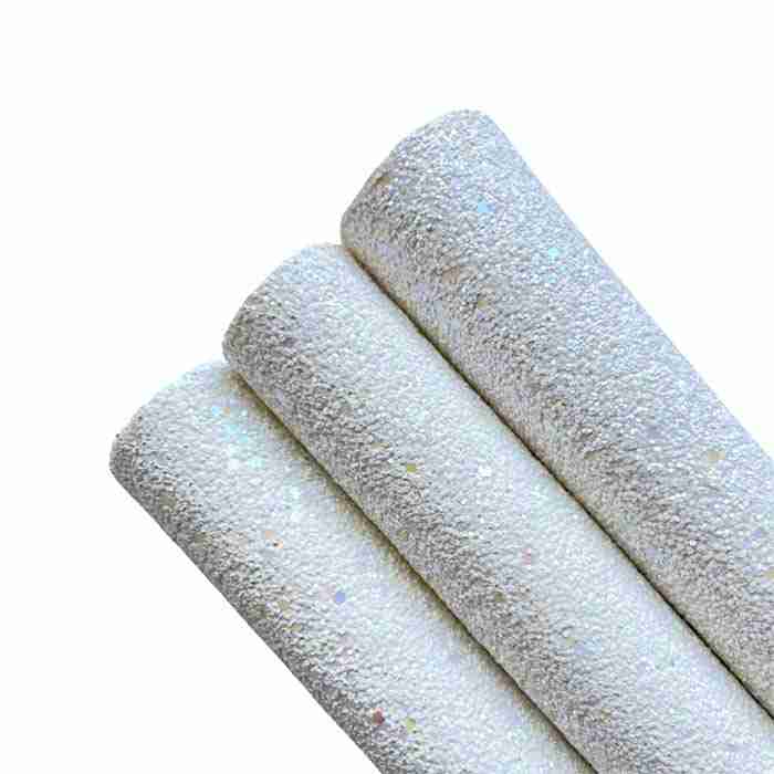 Tramo de Vinil Escarchado Blanco Pastel