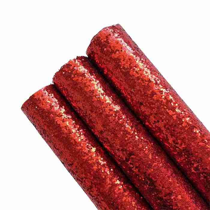 Tramo de Vinil Escarchado Rojo Liso