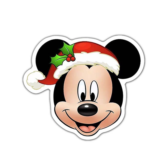 Resina Plana Mickey Gorro Navideño