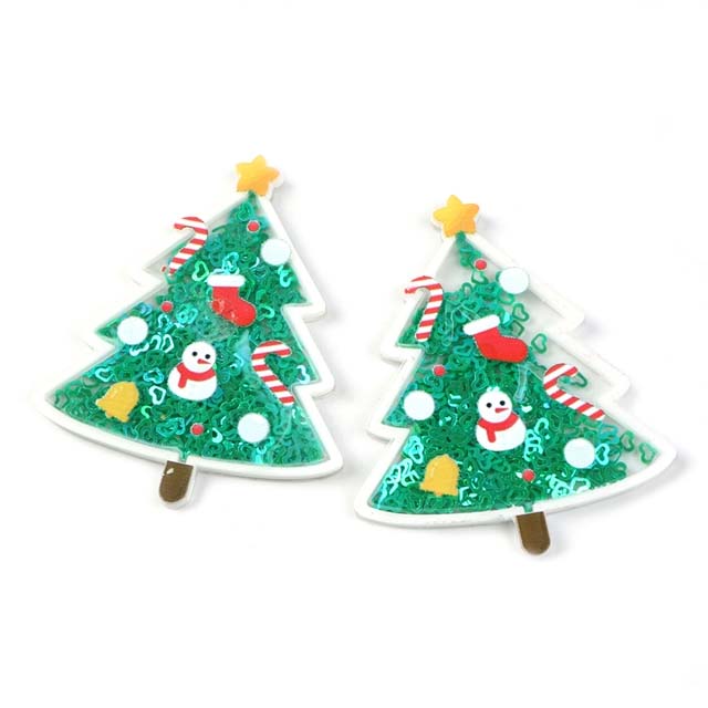 Shaker Arbolito Con Adornos de Candy Cane, Campanas y Snowman