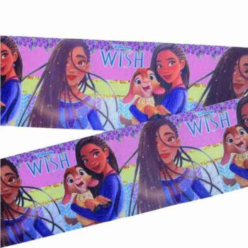 Yarda de Listón Estampado 7.5cm Asha and Valentino Wish