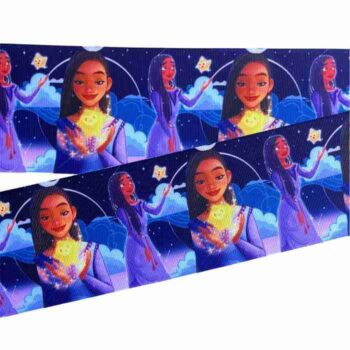 Yarda de Listón Estampado 7.5cm Wish