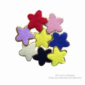 Kit de 8 Parches de Toalla Flores