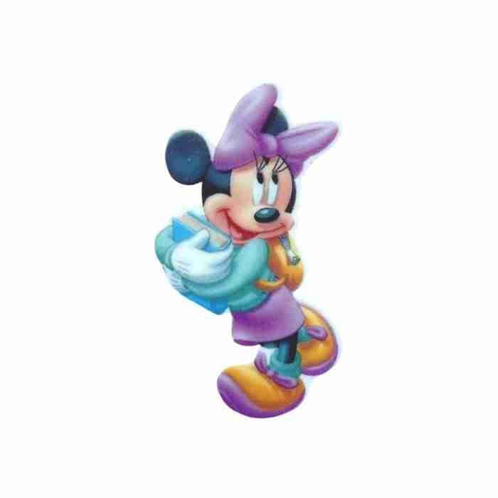 Resina Plana Minnie Libro Y Mochila