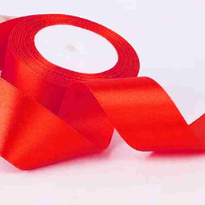 Yarda de Listón Satinado 3.8cm Rojo