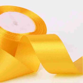 Yarda de Listón Satinado 3.8cm Amarillo Mango
