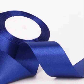 Yarda de Listón Satinado 3.8cm Azul Marino