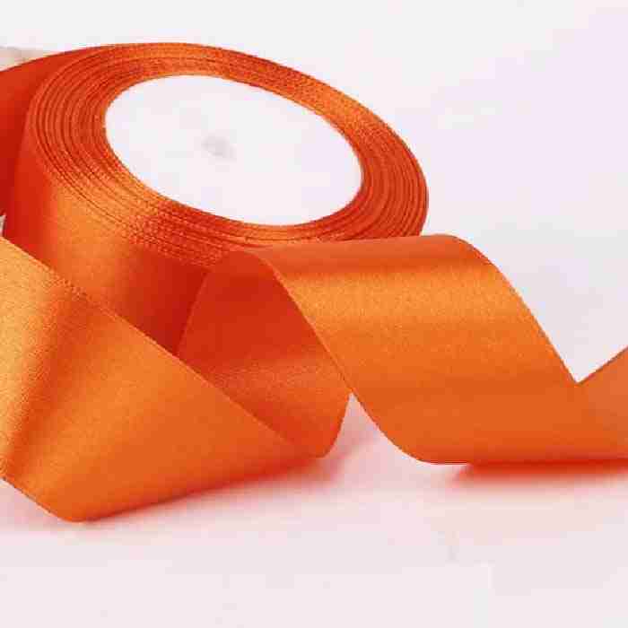 Yarda de Listón Satinado 3.8cm Anaranjado