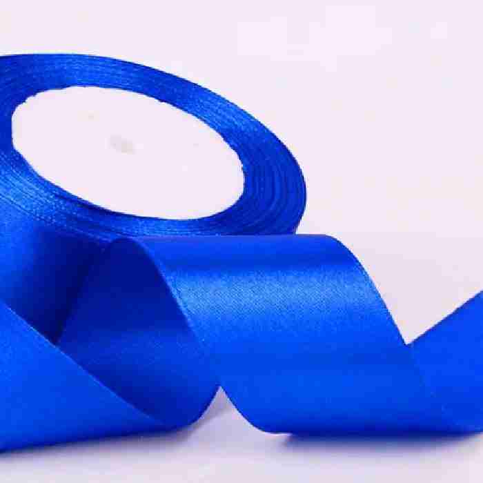 Yarda de Listón Satinado 3.8cm Azul Rey