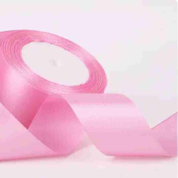 Yarda de Listón Satinado 3.8cm Rosa Bebé