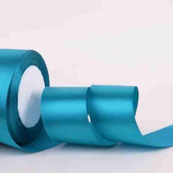 Yarda de Listón Satinado 3.8cm Turquesa