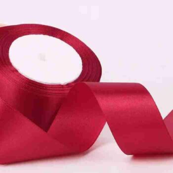 Yarda de Listón Satinado 3.8cm Vino Tinto