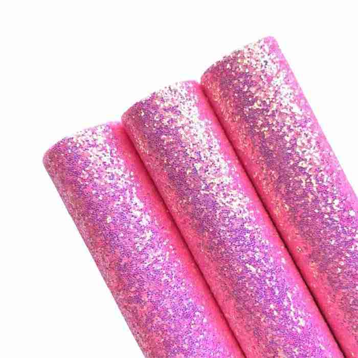 Tramo de Vinil Escarchado Rosa Neón