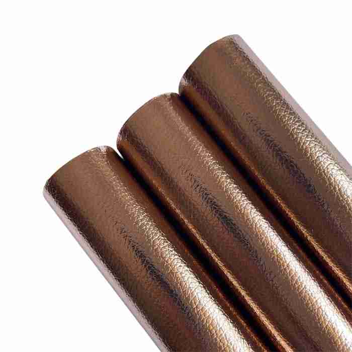 Tramo de Vinil Litchi Metálico Rose Gold