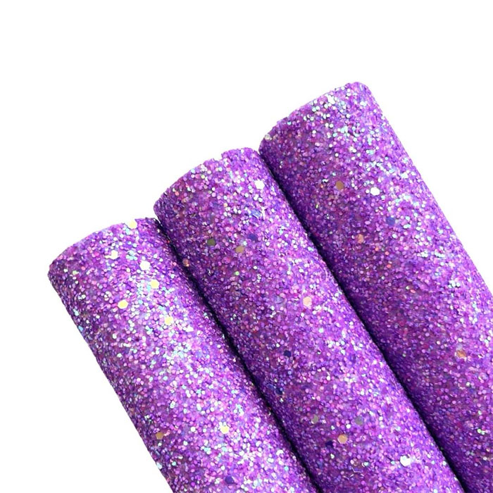 Tramo de Vinil Escarchado Lila Intenso Tornasol