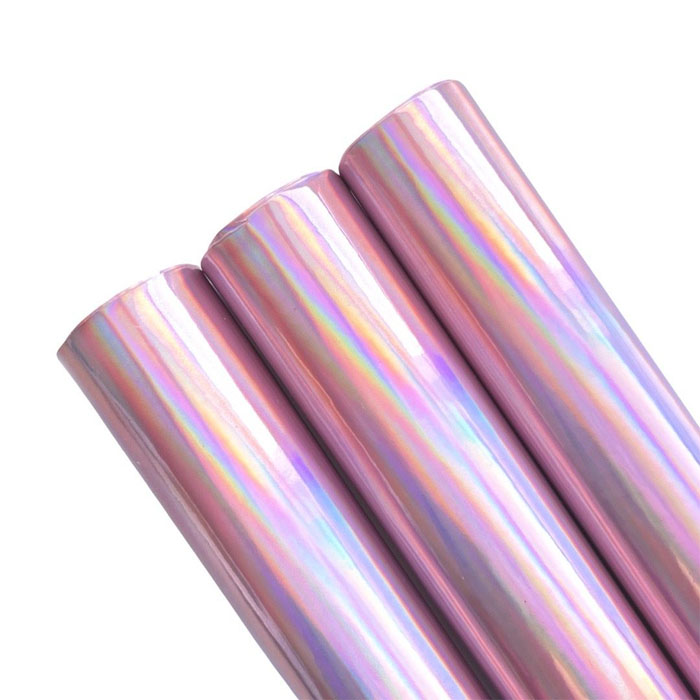 Tramo de Vinil Espejo Tornasol Rosa Bebé