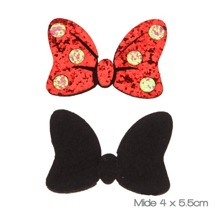 Moño de Minnie Rojo con base de Fieltro