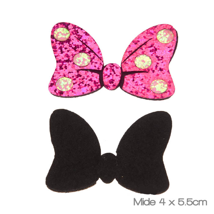 Moño de Minnie Rosa con base de Fieltro