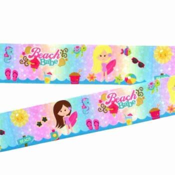 Yarda de Listón Estampado 3.8 Beach Babe