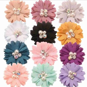 Kit de 4 Flores de Tela Kawaii