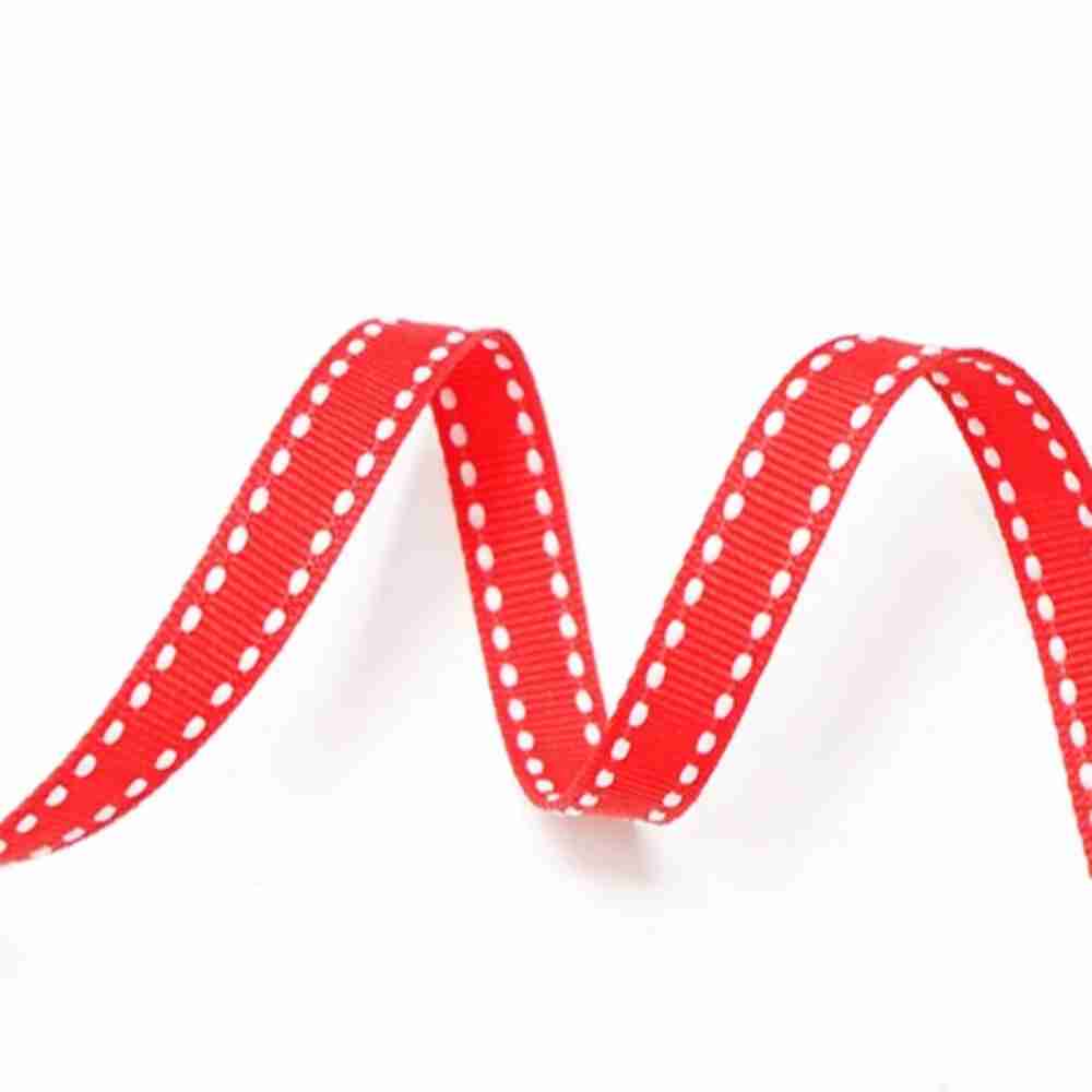 Yarda Acordonado 1cm Rojo con costura