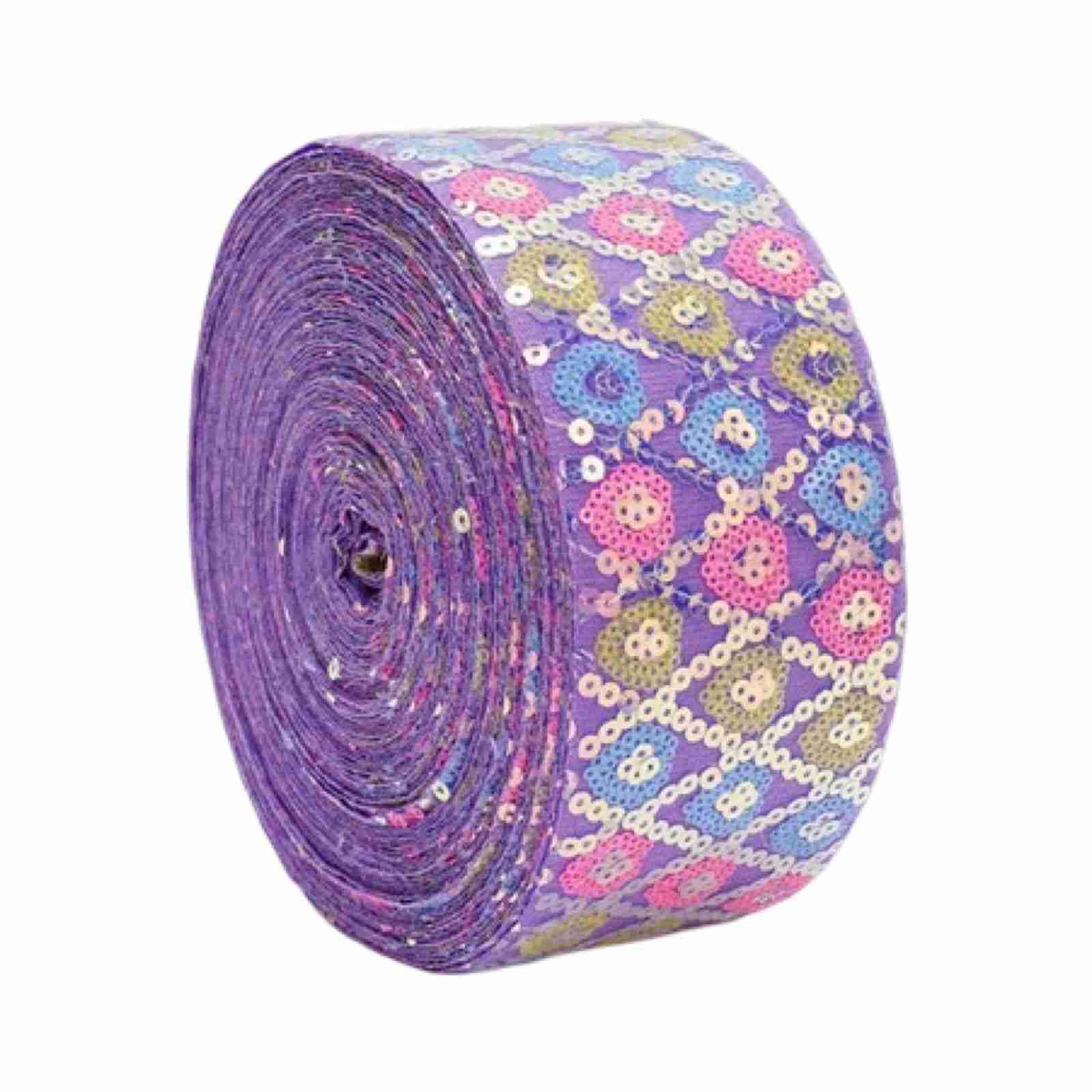 Lentejuela Lila Rombos