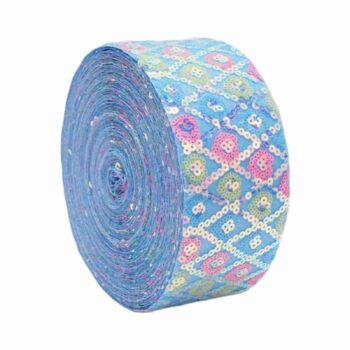 Yarda de Lentejuela en Rombos Pastel Cielo